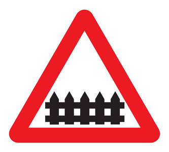 街道 通知 十字路口 方向 标记 插图 铁路 危险 路标