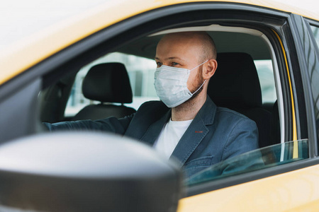 面具 呼吸系统 开车 汽车 预防 大流行 城市 出租车 流行病