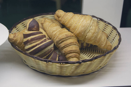 自制 冷餐 面包 奶油色 烹饪 法国人 托盘 桌子 面包店