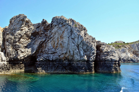 海岸 岩石 旅行 海滩 美丽的 海湾 旅游业 自然 假期