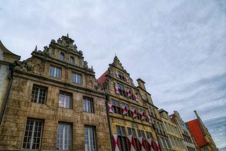 古老的 外观 威斯特伐利亚 窗户 观光 地标 街道 建筑学