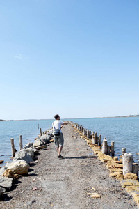 夏天 冒险 海岸 太阳 海洋 美丽的 假期 地平线 假日