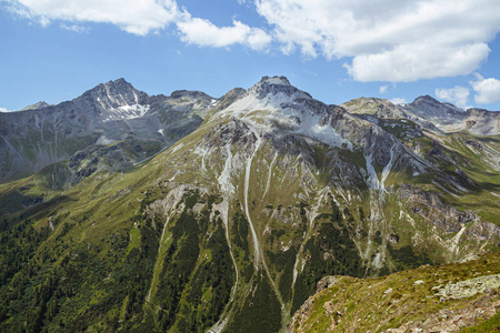 旅行 自然 马尔斯 欧洲 美丽的 春天 徒步旅行 阿尔卑斯山