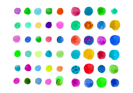 艺术 水彩 圆圈 团块 绘画 飞溅物 污点 框架 插图 颜色