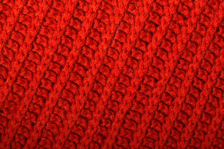 红色针织毛织品可用作背景。