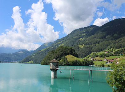 欧洲 瑞士 龙疆 美丽的 行政区 瑞士人 假期 绿松石 阿尔卑斯山