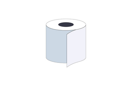 一卷卫生纸被描绘成一幅简单的图画