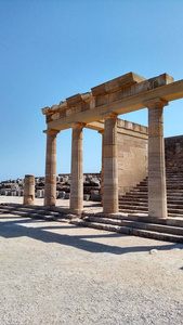 希腊 地标 历史 文化 旅行 林多斯 考古学 寺庙 旅游业