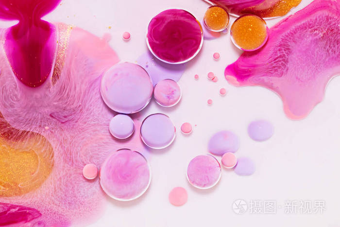 液体亚克力图片与流行的混合涂料.可用于网站背景.