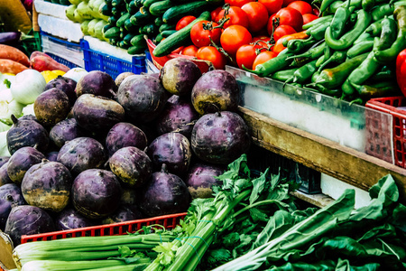 城市 以色列 市场 营养 柜台 收获 产品 农业 花园 食物