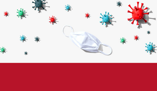 流行性感冒和冠状病毒概念的外科口罩