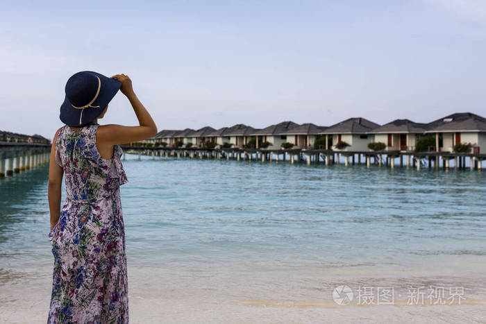 美丽的 假期 夏天 加勒比 比基尼 晒黑 女孩 海岸 海滨