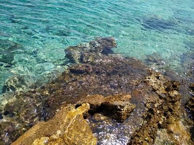 海湾 旅游业 自然 夏天 岩石 旅行 美丽的 地中海 风景