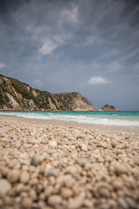 夏天 自然 阳光 希腊 海岸 海滩 海滨 地中海 旅游 天堂