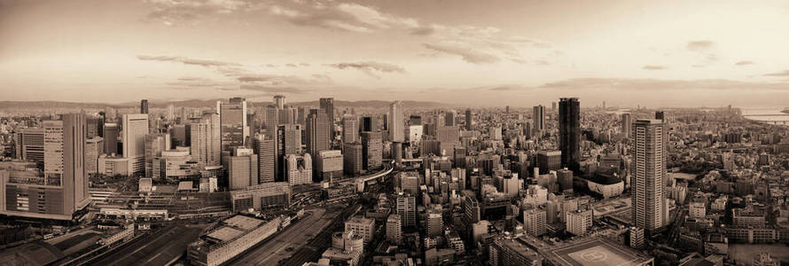 城市景观 屋顶 城市 市中心 全景图 亚洲 日本 天际线