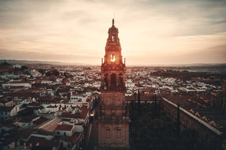 天际线 大教堂 西班牙语 日出 城市 日落 历史的 安达卢西亚