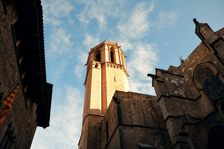 古老的 加泰罗尼亚 城市 建筑 西班牙语 建筑学 欧洲 巴塞罗那