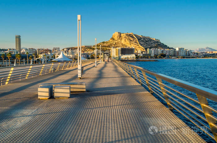 通路 海景 旅游业 风景 阿利坎特 旅行 美丽的 走道 海岸