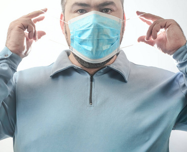 发烧 感染 面对 医生 照顾 保护 病人 肺炎 医学 面具