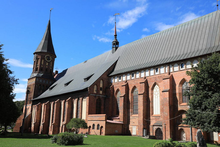 宗教 教堂 历史的 加里宁格勒 市中心 建筑学 建筑 欧洲