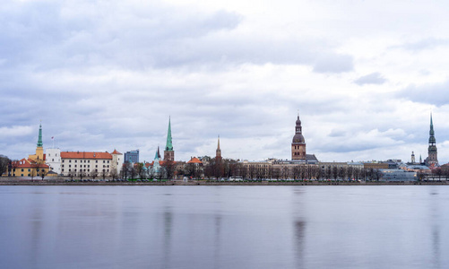 地标 欧洲 城市 古老的 大教堂 拉脱维亚 风景 里加 天空
