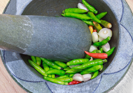 墨西哥人 泰语 烹饪 桌子 胡椒粉 准备 食物 工具 热的