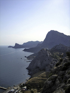轮廓 欧洲 地中海 远的 海洋 风景 希腊 距离 美丽的