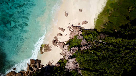 绿松石 塞舌尔 椰子 加勒比 风景 自然 目的地 波动 海景