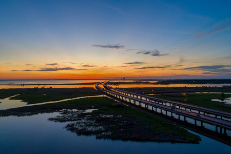 黄昏 海岸 太阳 美国 防波堤 阿拉巴马州 日落 风景 地平线