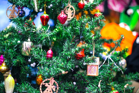 松木 季节 冬天 庆祝 圣诞节 演播室 愉快的 花环 古老的