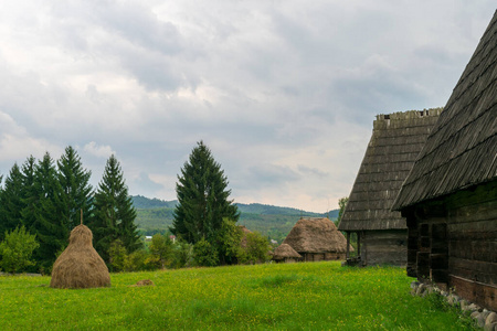 欧洲 农场 风景 乡村 人们 罗马尼亚 古老的 旅游业 建筑