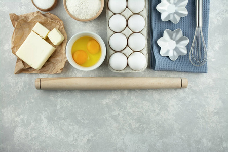 桌子 面包店 烘烤 勺子 复制空间 面粉 面团 自制 甜的