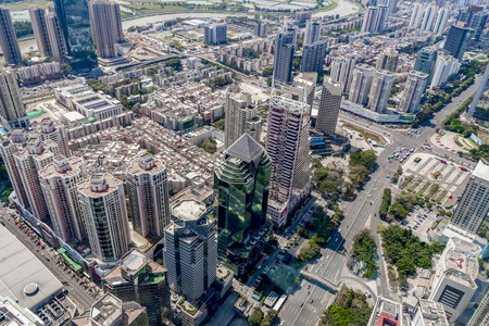 地平线 广东 亚洲 摩天大楼 旅游业 高的 商业 风景 中央商务区