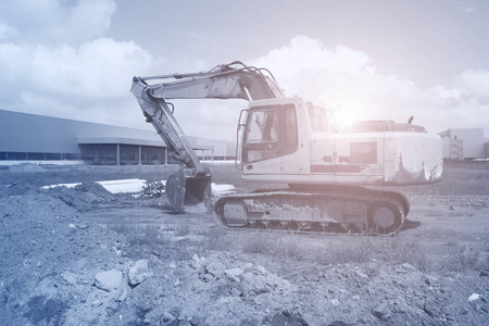 沙坑 挖掘机 行业 搬运工 工程 土壤 推土机 活动 建造