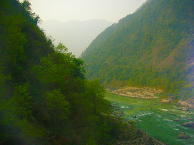 旅游业 风景 山谷 全景图 颜色 全景 岩石 森林 天空