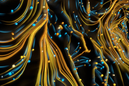 湍流卷曲流动多彩的运动.流体光滑的天文涡旋漩涡结构.