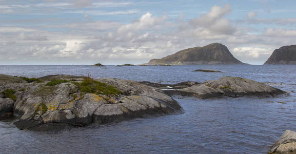 夏天 海滩 自然 海洋 海景 海湾 岩石 美丽的 风景 全景图