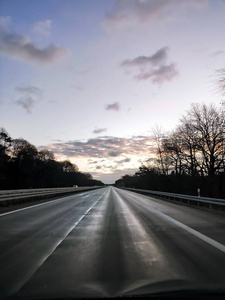 旅行 空的 沥青 风景 公路 交通 汽车 开车 天空 运输