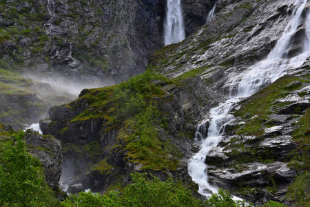夏天 旅行 风景 流动的 公园 美丽的 流动 挪威 自然
