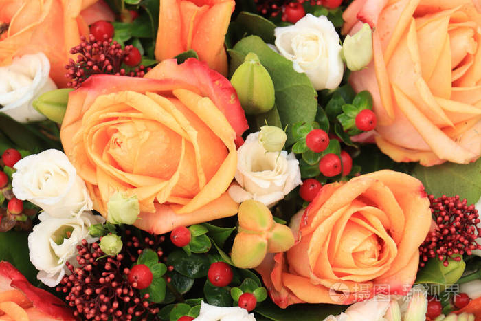庆祝 婚礼 春天 中心件 花瓣 浪漫 纹理 仪式 花束 浆果