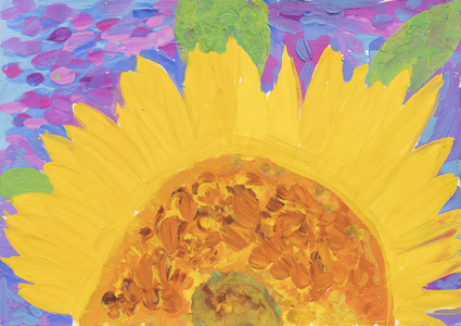 太阳儿童画图片