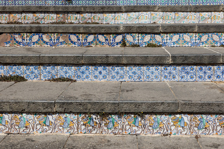 陶瓷 楼梯 纹理 意大利 旅行 文化 西西里岛 卡尔塔吉罗