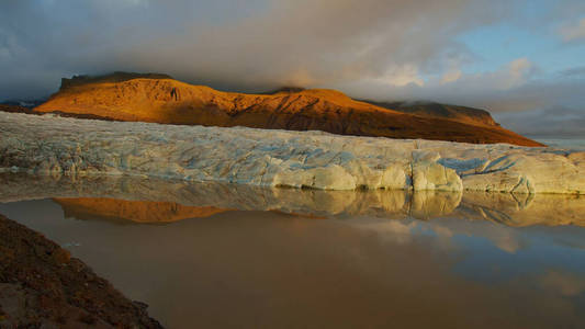 旅行 冰岛 场景 地标 冰岛语 日出 冬天 美丽的 傍晚