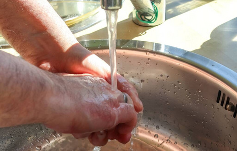 医院 保护 感染 凝胶 照顾 浴室 工作 清洗 水龙头 瓷器