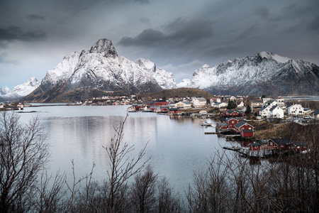 海洋 风景 旅行 挪威 村庄 旅游业 日落 斯堪的纳维亚