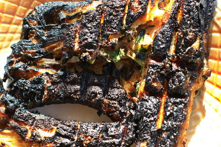 点燃 壁炉 烤架 木柴 海鲜 篝火 油炸 木材 烤的 火焰