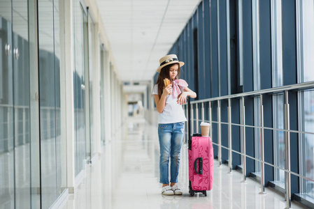 可爱的 夏天 运输 小孩 家庭 航班 航空公司 假期 童年