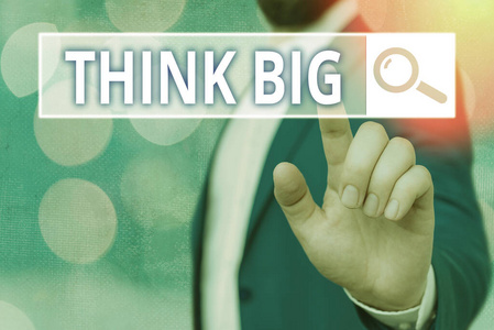 高价值文字标志显示think big.