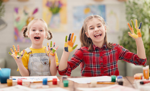 可爱的 学校 幼儿园 童年 女人 纸张 在线 学习 艺术家