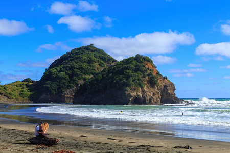 全景 旅行 美女 全景图 海湾 旅游业 海岸 夏天 新西兰